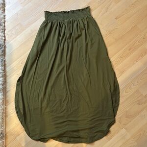 Olive Green Women's Maxi Skirt